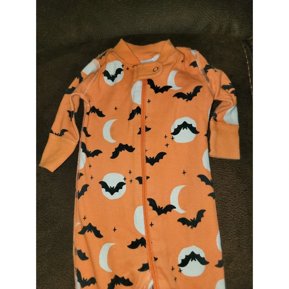 Hanna Andersson fall Halloween bats moon sleeper size 0 3 months 50 cm